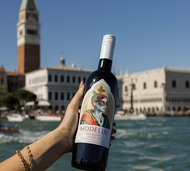Modello Red Blend Trevenezie Rosso DOC wine bottle alternate view.